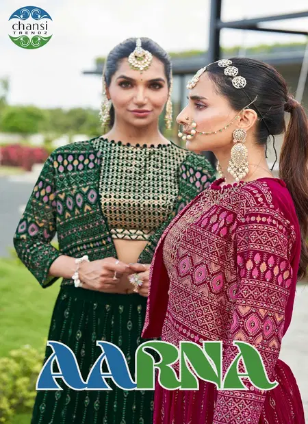 Aarna By Chansi Trendz Georgette Lehenga With Blouse And Jacket Online Wholesale
